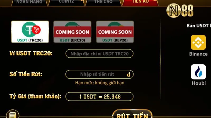 Hướng dẫn chi tiết cách rút tiền tại N88